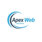 Apex Web Solutions company logo with modern blue and grey crescent design